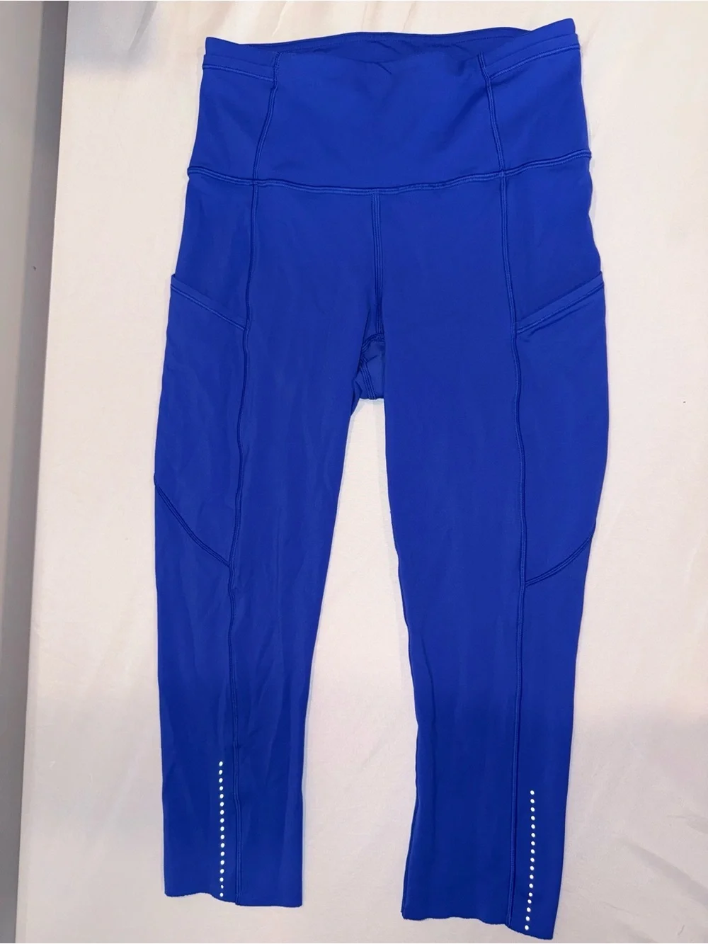 Lululemon Women Athletic Active Purple Crop High-Waist Pocket Leggings Size XS
